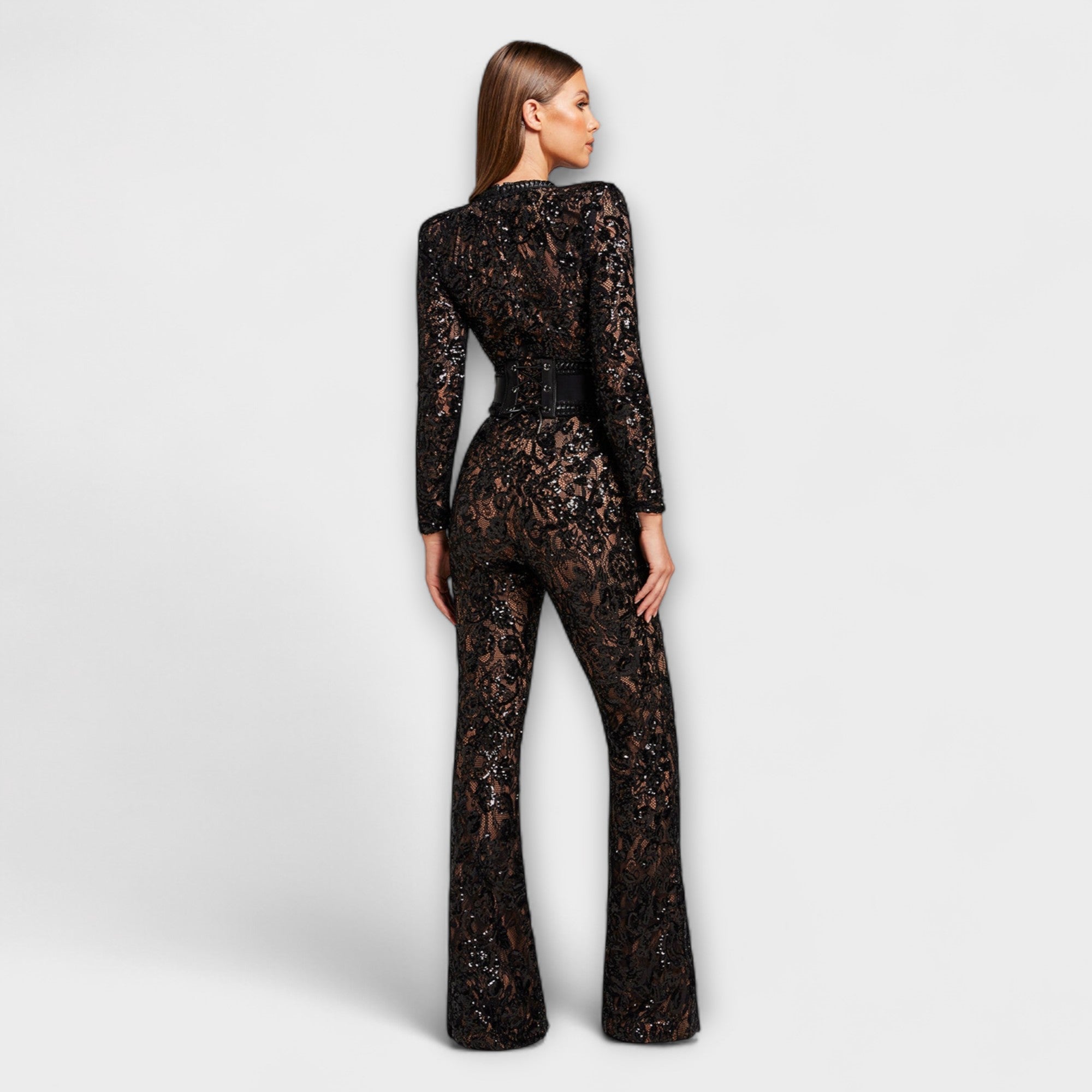 Theresia - Lace Jumpsuit with Corset