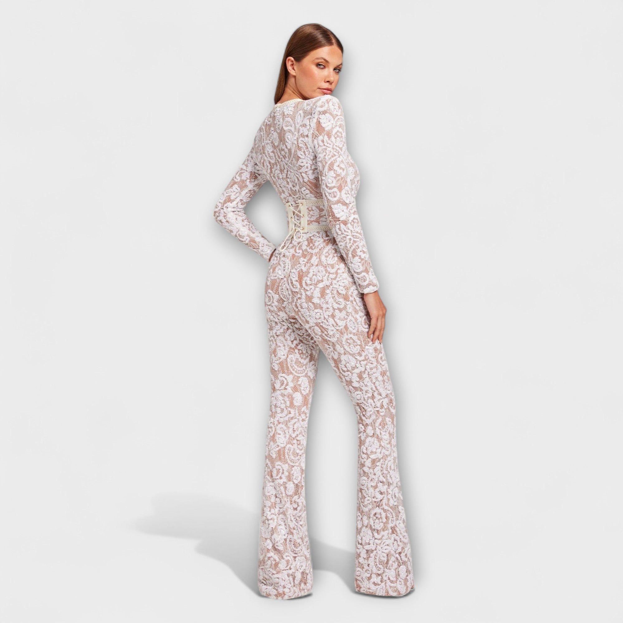 Theresia - Lace Jumpsuit with Corset