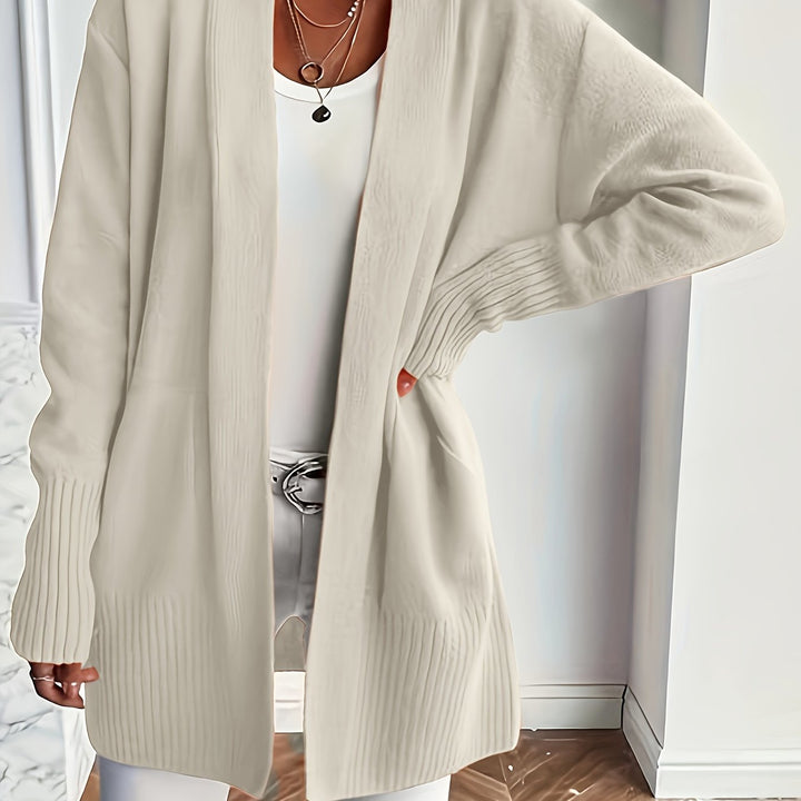 Women'S Cozy Yellow Knit Cardigan - Long Sleeve, V-Neck, Loose Fit, Fall & Winter Stylish Pullover, Autumn Winter Apparel | Vibrant Cardigan | Knit Construction, Cardigan Sweater