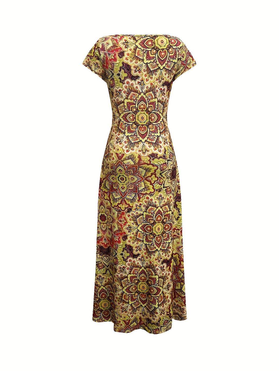 Claudine | Elegant Bohemian V-Neck Maxi Dress