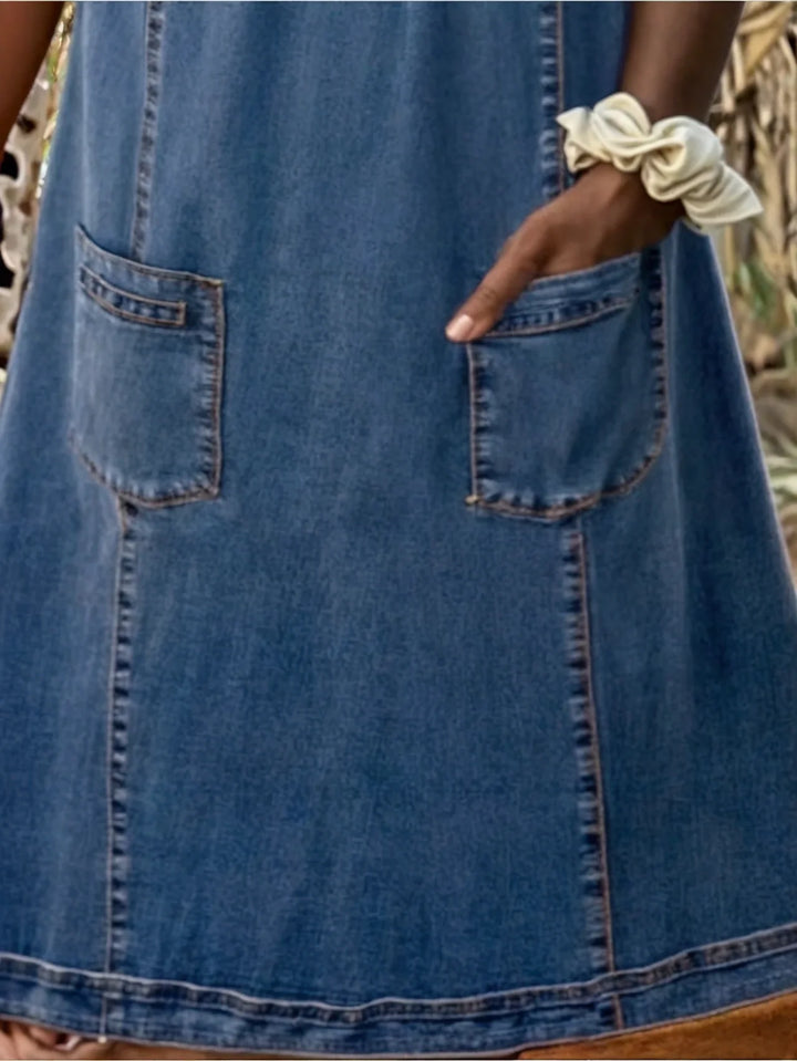Amara™ – Effortless Denim-Look Day Dress