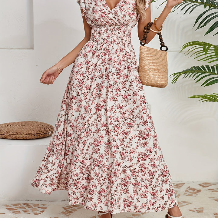 Plus Size, Plus Size Women's Floral Print Maxi Dress