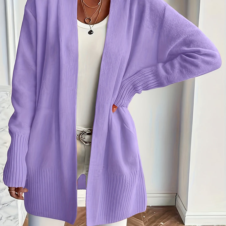 Women'S Cozy Yellow Knit Cardigan - Long Sleeve, V-Neck, Loose Fit, Fall & Winter Stylish Pullover, Autumn Winter Apparel | Vibrant Cardigan | Knit Construction, Cardigan Sweater