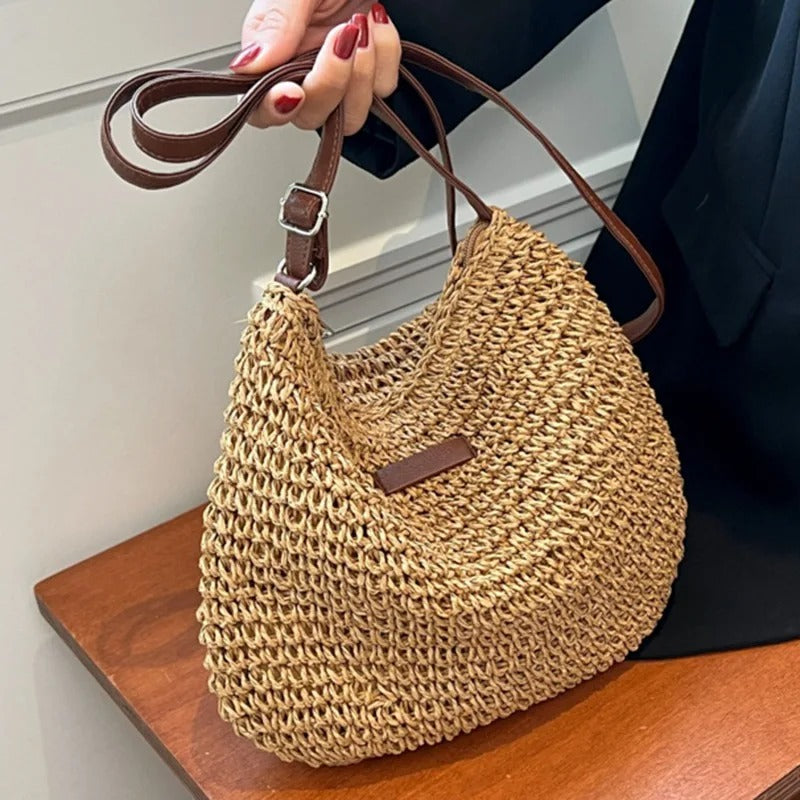 Élise | Effortlessly Elegant Straw Shoulder Bag
