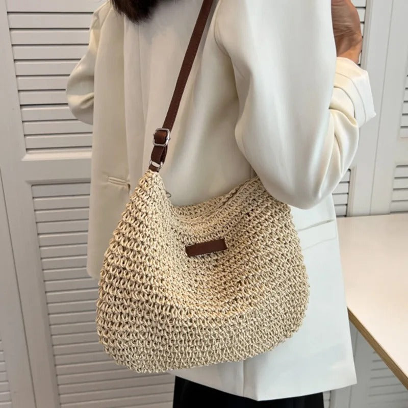 Élise | Effortlessly Elegant Straw Shoulder Bag