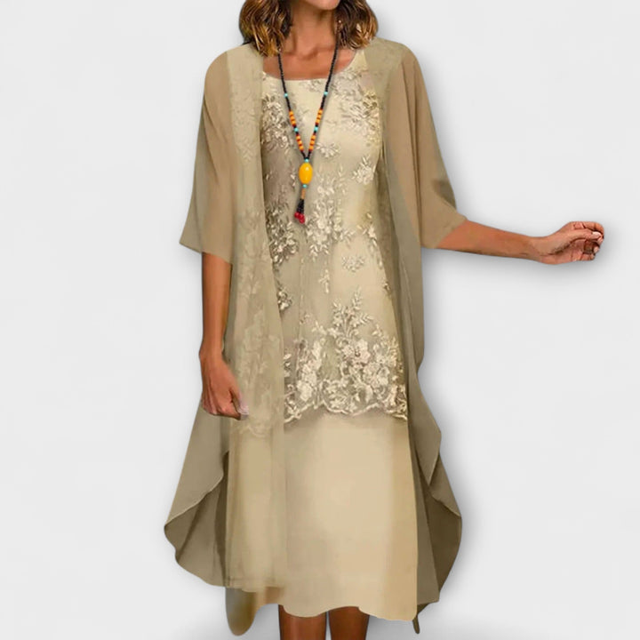 Ashki™ - ELEGANT DRESS WITH FLATTERING SILHOUETTE
