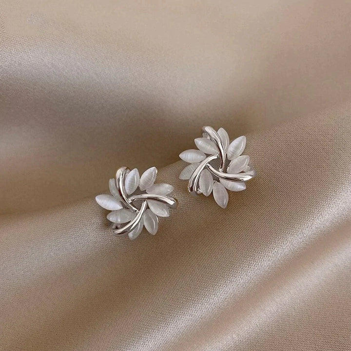 Quinn™ - CIRCLE EARRINGS WITH OPAL PETALS